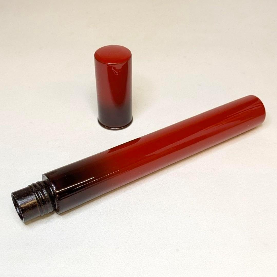 【新品・未使用】 香筒　筆入れ　朱に溜めぼかし塗り　煎茶道具　線香筒 煎茶道具 香筒 筆入れ 朱に溜めぼかし塗り 煎茶道具 線香筒